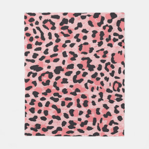 Leopardenhaut: Vintage nahtlose Textur Fleecedecke