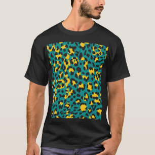 Leopardenhaut: Vintages Texturmuster T-Shirt