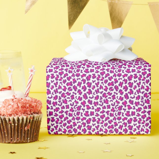Leopardenhautmuster lila geschenkpapier (Geburtstagsparty)