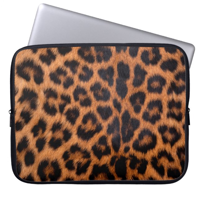 Leopardenhautstruktur: Naher Leopardenfleck Laptopschutzhülle (Vorderseite)
