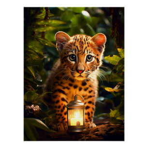 Leopardenjunges Poster