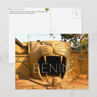 Leopardenkopf-Schrein, Abomey, Benin Reise-Postkar Postkarte