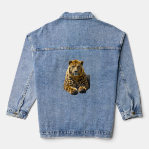Leopardenkörper, Bärenpfoten und brüllende Löwensc Jeansjacke