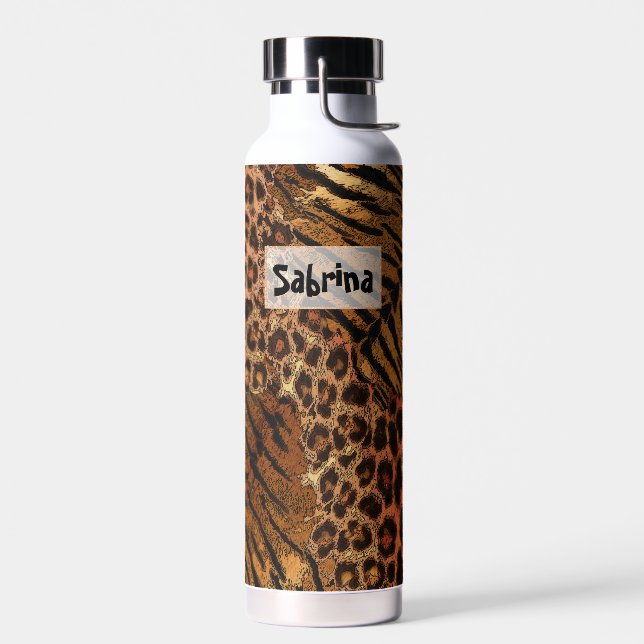 Leopardenleder Trinkflasche (Links)