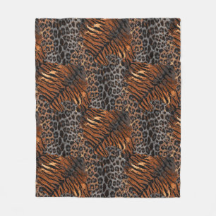 Leopardenledermode Fleecedecke