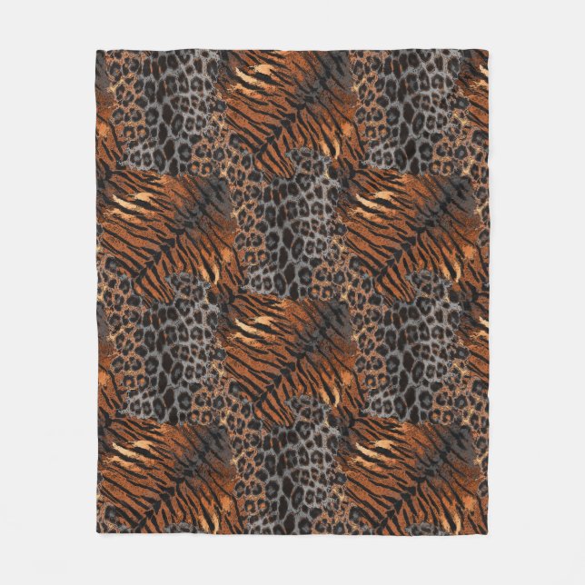 Leopardenledermode Fleecedecke (Vorderseite)