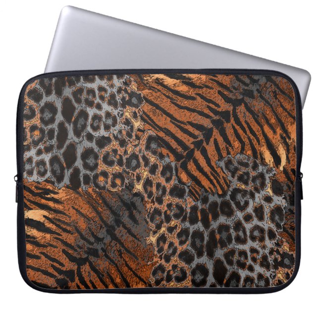 Leopardenledermode Laptopschutzhülle (Vorderseite)