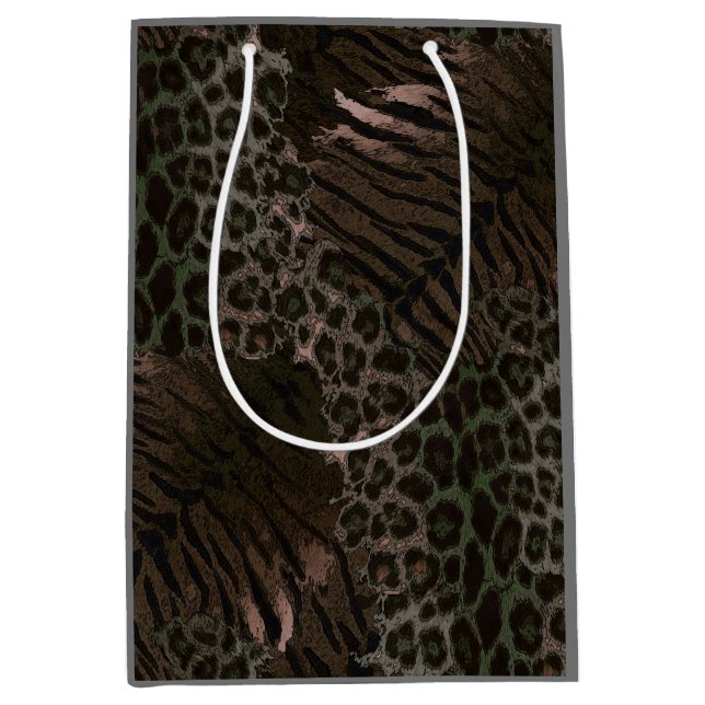 Leopardenledermode Mittlere Geschenktüte (Vorderseite)