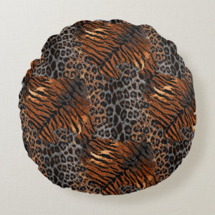 Leopardenledermode Rundes Kissen