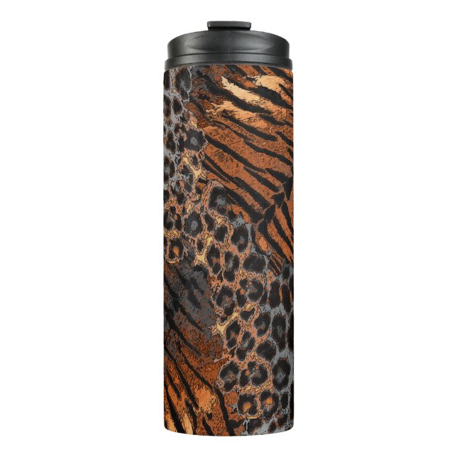 Leopardenledermode Thermosbecher (Vorderseite)