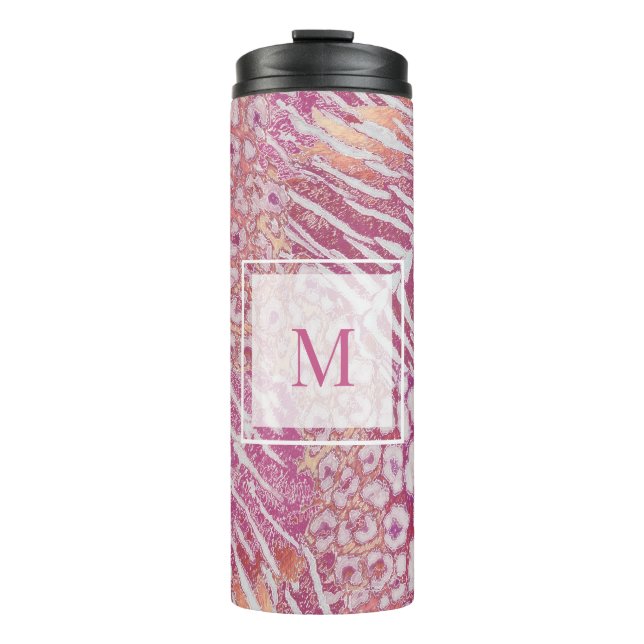 Leopardenledermode Thermosbecher (Vorderseite)