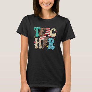 Leopardenlehrer blitzen zurück in die Schule, um z T-Shirt