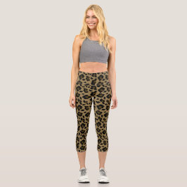 Leopardenmuster Capri Leggings