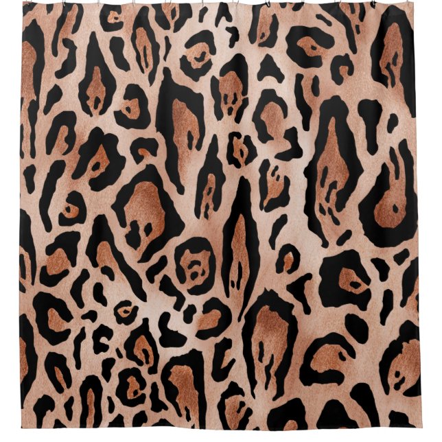 Leopardenmuster Duschvorhang (Vorderseite)