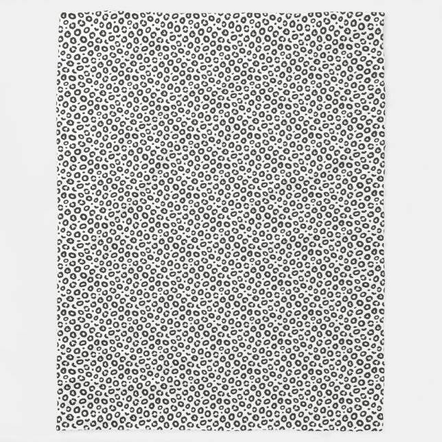 Leopardenmuster Fleecedecke (Vorderseite)