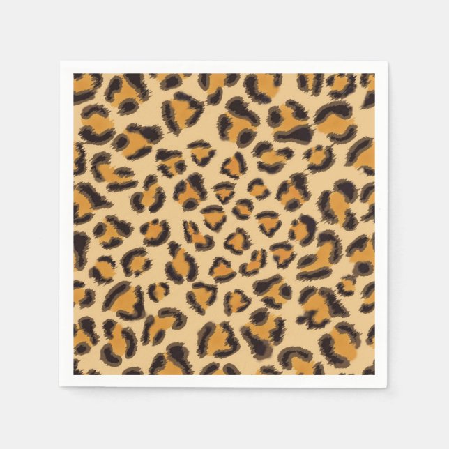 Leopardenmuster, Geparden-Muster, Tiermuster Serviette (Vorderseite)