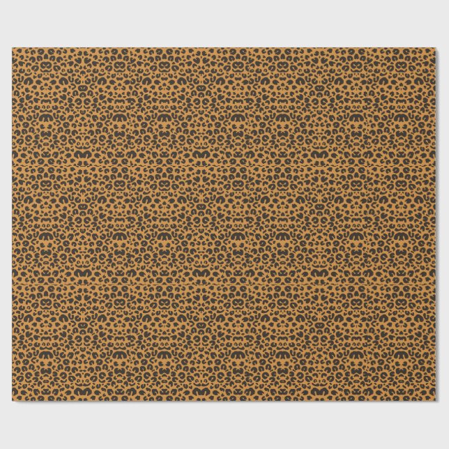 Leopardenmuster Geschenkpapier (Flach)
