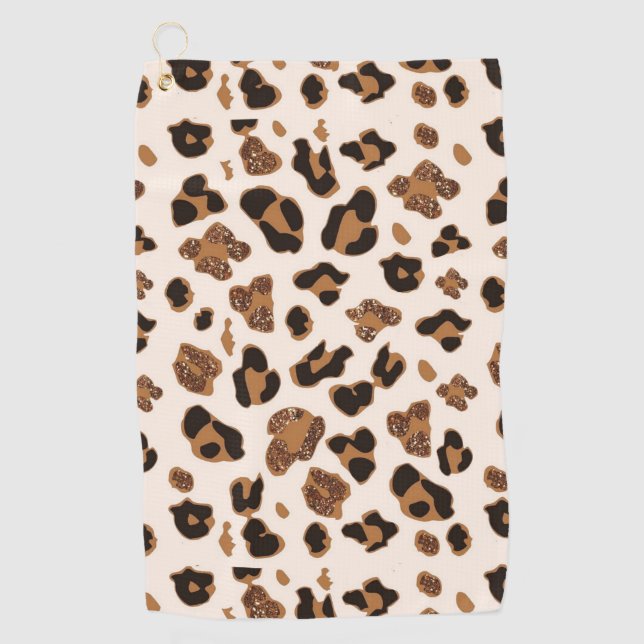 Leopardenmuster Golfhandtuch (Vorderseite)