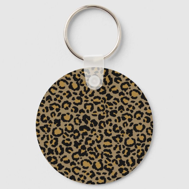 Leopardenmuster in Natur 2 Schlüsselanhänger (Vorderseite)