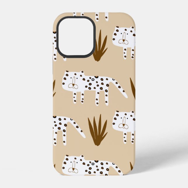 Leopardenmuster iPhone 12 Hülle (Rückseite)