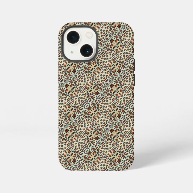 Leopardenmuster iPhone 13 Mini Hülle (Rückseite)