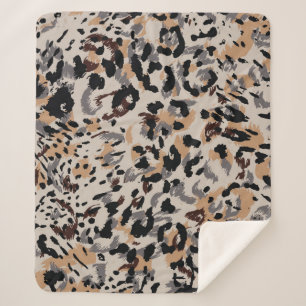 Leopardenmuster, Jaguarmuster, Tierpelz Sherpadecke