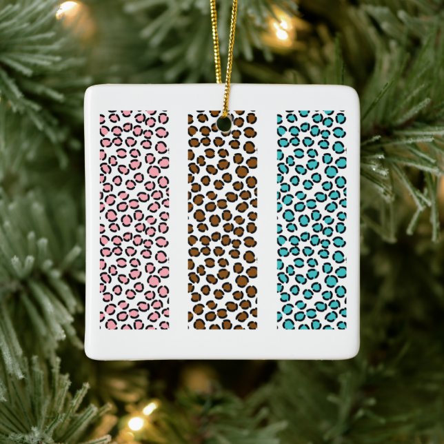 Leopardenmuster Keramikornament (Baum)