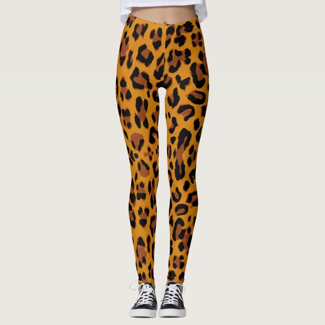 Leopardenmuster Leggings (Vorderseite)
