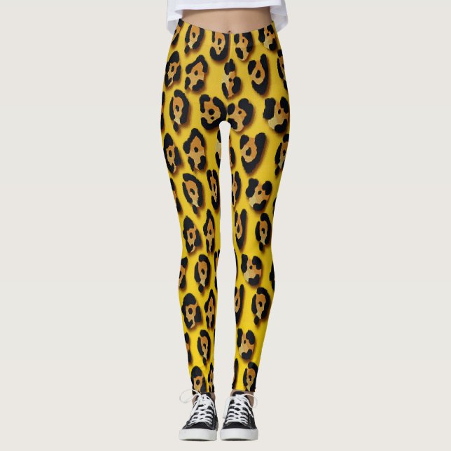 Leopardenmuster Leggings (Vorderseite)