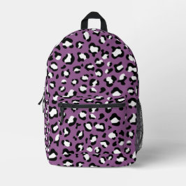 Leopardenmuster, Leoparden, Lila Leopard Bedruckter Rucksack