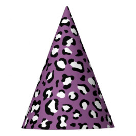 Leopardenmuster, Leoparden, Lila Leopard Partyhütchen
