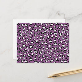Leopardenmuster, Leoparden, Lila Leopard Postkarte
