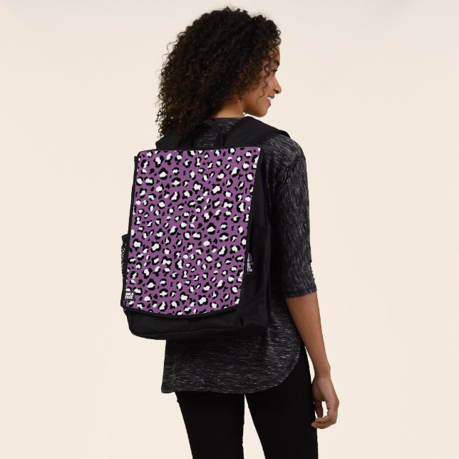 Leopardenmuster, Leoparden, Lila Leopard Rucksack (Ausgewaschen)