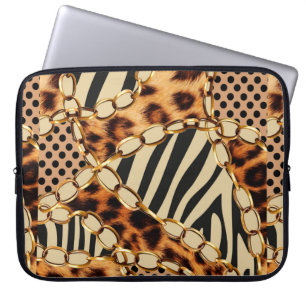 Leopardenmuster, Leopardrucke, Tierdruck,  Laptopschutzhülle
