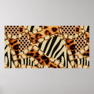 Leopardenmuster, Leopardrucke, Tierdruck,  Poster