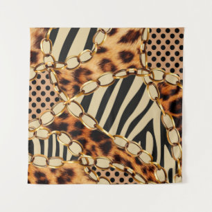 Leopardenmuster, Leopardrucke, Tierdruck, Wandteppich