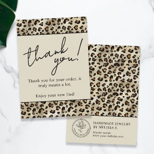Leopardenmuster Mit Logo Vielen Dank Für Ihre Best Visitenkarte