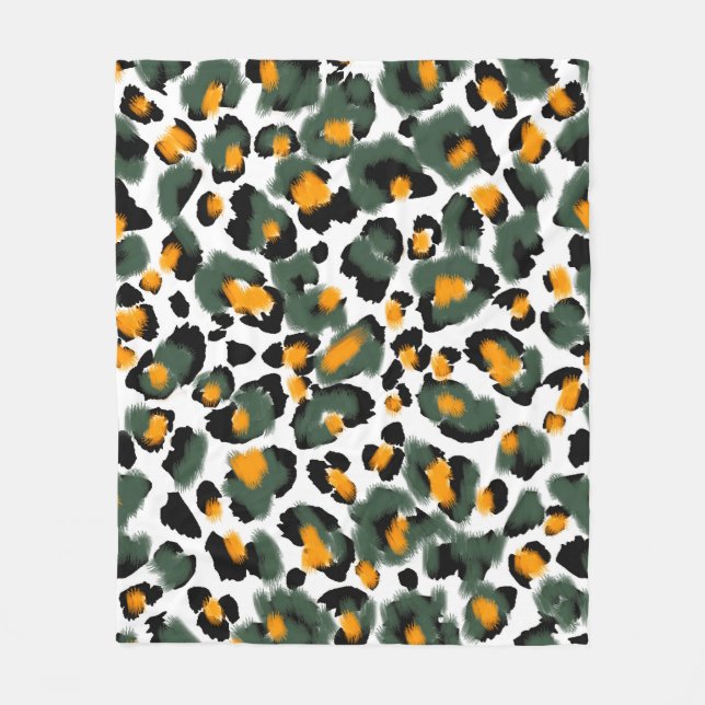 Leopardenmuster nahtlos fleecedecke (Vorderseite)