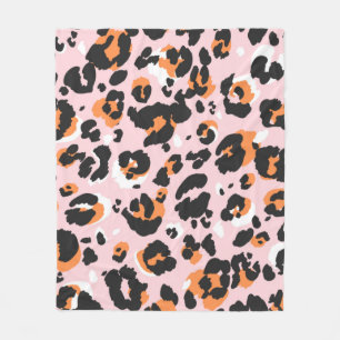 Leopardenmuster nahtlos. Klassische Leo-Textur. Tr Fleecedecke