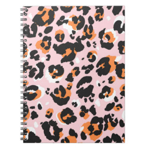 Leopardenmuster nahtlos. Klassische Leo-Textur. Tr Notizblock