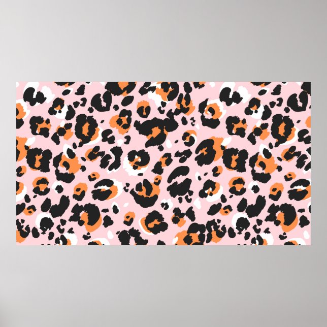 Leopardenmuster nahtlos. Klassische Leostruktur. T Poster (Vorne)