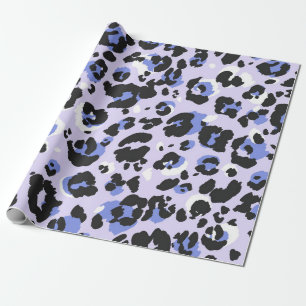 Leopardenmuster nahtlos. Lila Hautstruktur. Geschenkpapier