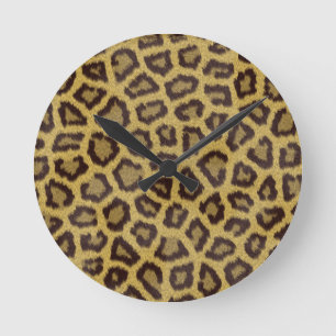 Leopardenmuster Runde Wanduhr