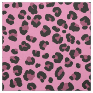 Leopardenmuster schwarz und rosa stoff