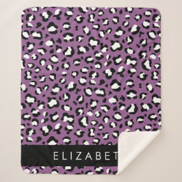 Leopardenmuster, Spots, Lila Leopard, Ihr Name Sherpadecke