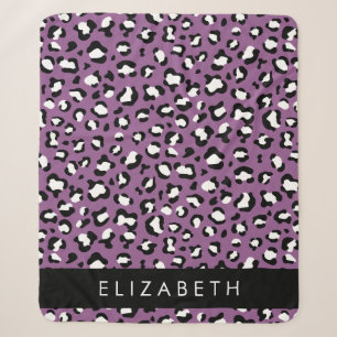 Leopardenmuster, Spots, Lila Leopard, Ihr Name Sherpadecke