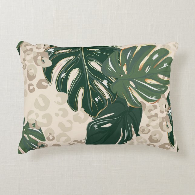 Leopardenmuster, Tierdruck nahtlos Design Gree Dekokissen (Vorderseite)