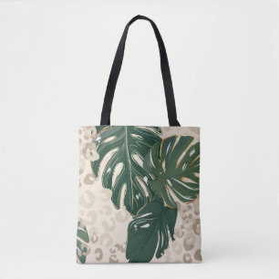 Leopardenmuster, Tierdruck nahtlos Design Gree Tasche