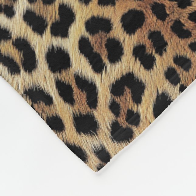 Leopardenmuster, Tiger, Leopardenhaut, Fleecedecke (Ecke)