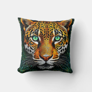 Leopardenporträt Kissen